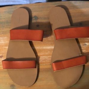 J Crew brown wide strap sandals